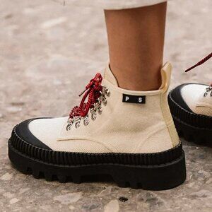 NIB Authentic Proenza Schouler Off-White Lug Sole Boots
